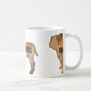 bulldog fawn and brindle name silo coffee mug