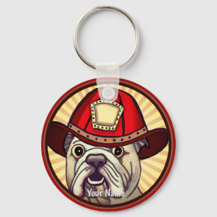 Bulldog Firefighter Key Ring