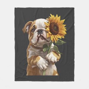 Bulldog  fleece blanket