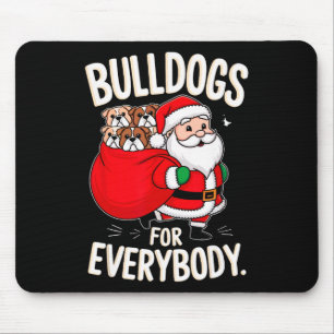 Bulldog For Everybody Funny Santa Christmas Mouse Mat