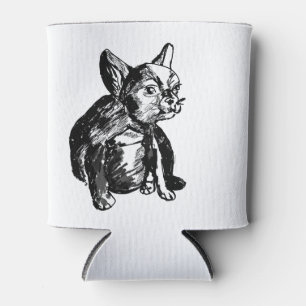 Bulldog French Buldog  Custom Can Cooler