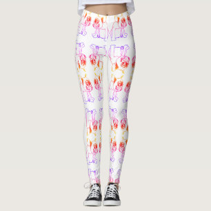 Bulldog French Bulldog Puppy Pink Cute Leggings