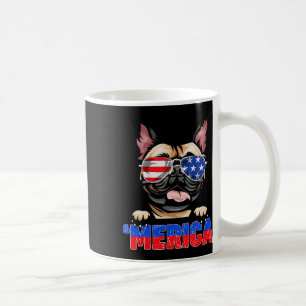 Bulldog Frenchie Merica Wear Sungles 4th Of July Coffee Mug