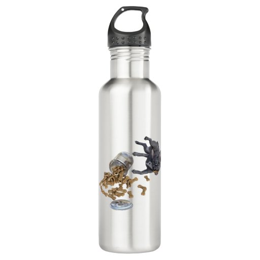 Image of Bulldog Frenchie Naughty Dog with Cookies 710 Ml Water Bottle