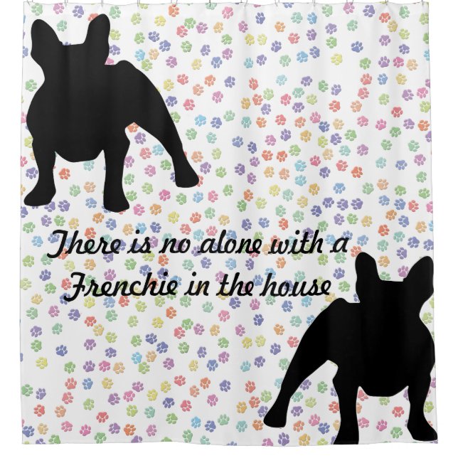 Bulldog Friends Shower Curtain (Front)