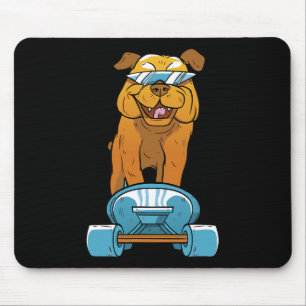 Bulldog Fun Skateboarding French Bulldog Puppy Gif Mouse Mat