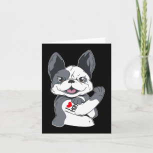 Bulldog Funny I Love Mum Tattoo  Card