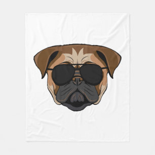 Bulldog geek fleece blanket