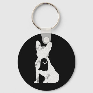 Bulldog Ghost Lazy Diy Halloween Costume Frenchie  Key Ring