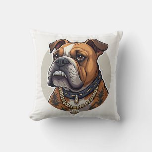 Bulldog & Girl cushion