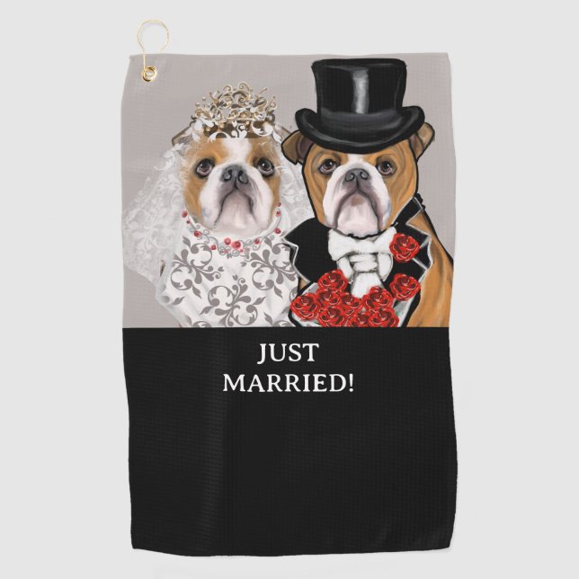 Bulldog        golf towel (Front)