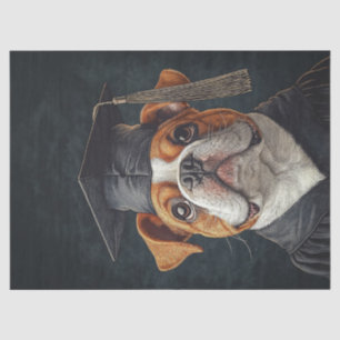 Bulldog Graduate Decoupage Tissue Paper