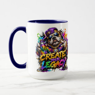 Bulldog Graffiti Artist Create Legacy Street Art Mug