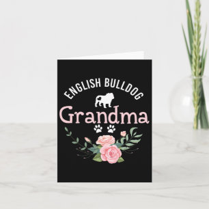 Bulldog Grandma Gifts Women Cute Dog Lover Christm Card