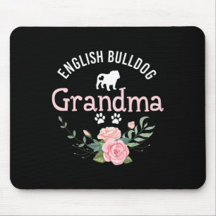 Bulldog Grandma Gifts Women Cute Dog Lover Christm Mouse Mat
