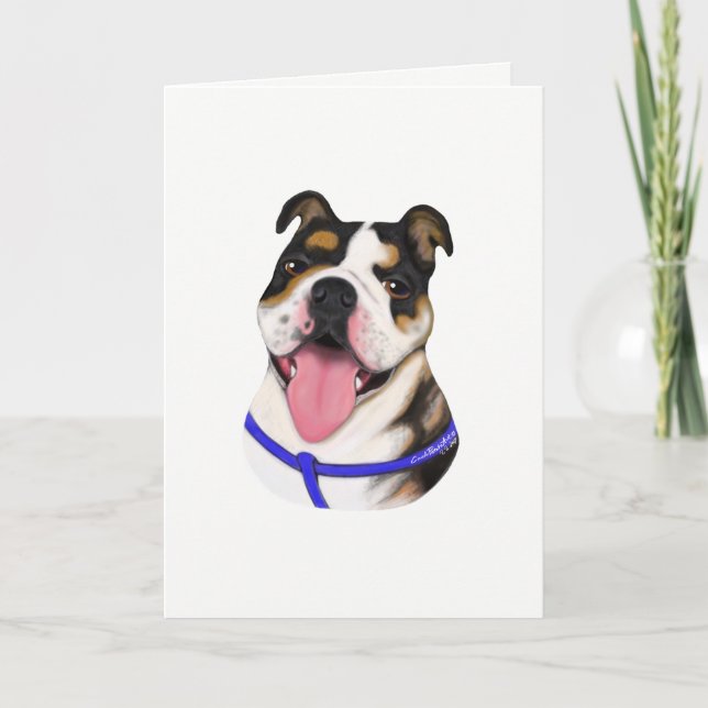 Bulldog Greeting Cards (Front)