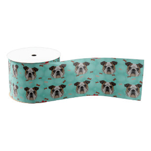 Bulldog Grosgrain Ribbon