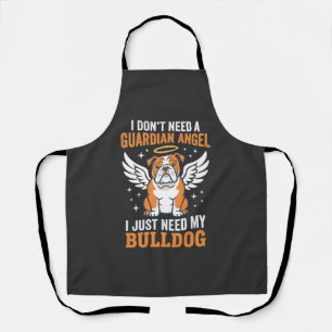 Bulldog Guardian Angel Dog Apron