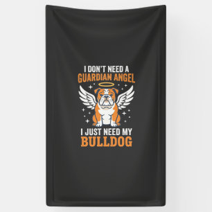 Bulldog Guardian Angel Dog Banner