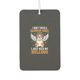 Bulldog Guardian Angel Dog Car Air Freshener