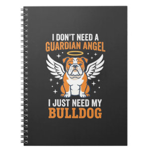 Bulldog Guardian Angel Dog Notebook