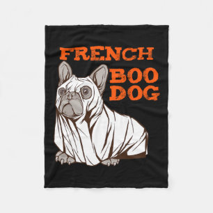 Bulldog Halloween Fun Halloween Costume Boo Dog Fleece Blanket