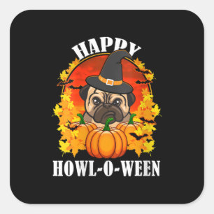 Bulldog Halloween Gift Idea For Dog Lovers Square Sticker