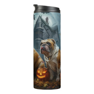 Bulldog Halloween Night Doggy Delight Thermal Tumbler