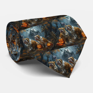 Bulldog Halloween Night Doggy Delight Tie