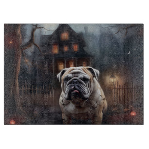 Bulldog Halloween Scary  Cutting Board