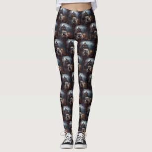 Bulldog Halloween Scary Leggings