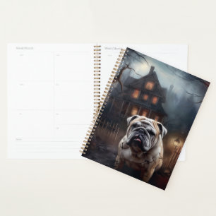 Bulldog Halloween Scary  Planner