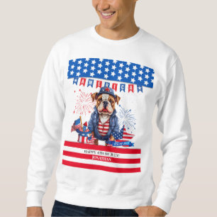 Bulldog Happy 4Th Of July America Independence Day Sweatshirt