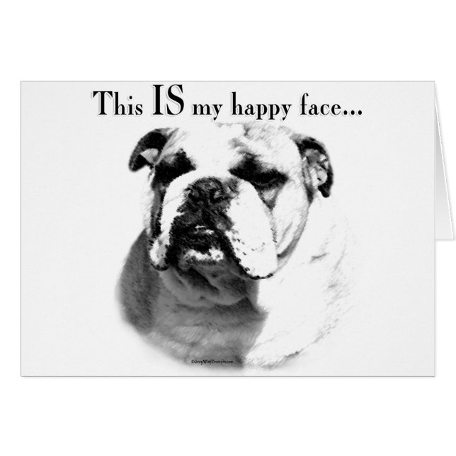 Bulldog Happy Face (Front Horizontal)