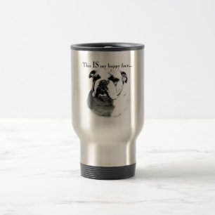 Bulldog Happy Face Travel Mug