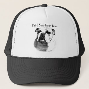 Bulldog Happy Face Trucker Hat