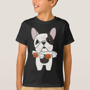 Bulldog Happy Halloween Pumpkin Dogs Halloween  T-Shirt