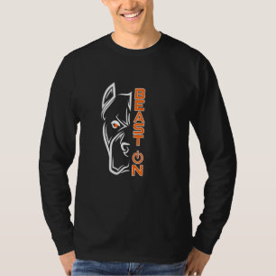 Bulldog Head Beast On Orange Gym Workout Fitness T T-Shirt