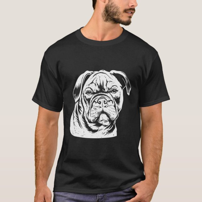 Bulldog Head  T-Shirt (Front)