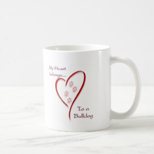 Bulldog Heart Belongs Coffee Mug