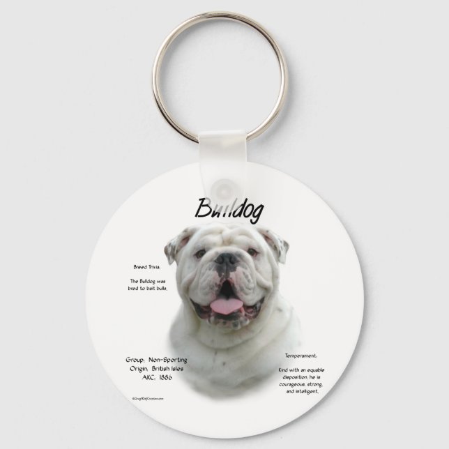 Bulldog History Design Key Ring (Front)