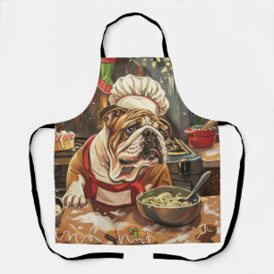 Bulldog Holiday Baking: Festive Christmas  Apron