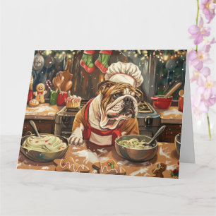 Bulldog Holiday Baking: Festive Christmas  Card
