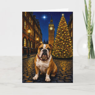 Bulldog Holiday  Card