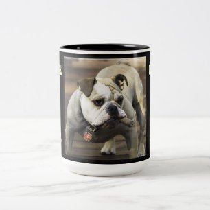 BULLDOG / I ALSO DRINK & CUDDLE UP WITH THE LADIES Two-Tone COFFEE MUG