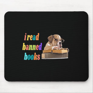 Bulldog I Read Banned Books Mouse Mat