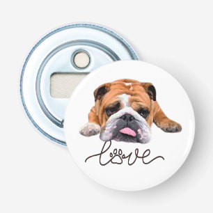 Bulldog,illustration T-Shirt Trucker Hat Button Ke Bottle Opener