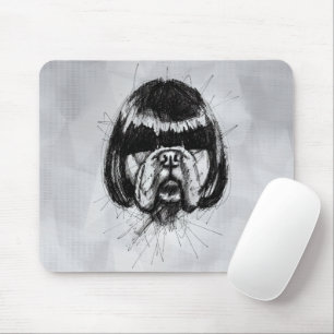 Bulldog In a Wig (Style 4) Fine Art Mouse Mat