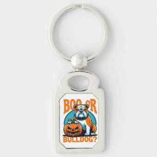 Bulldog in Pop Art Styls Halloween Key Ring