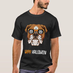 Bulldog In Sungles Lazy Halloween Costume Dog T-Shirt